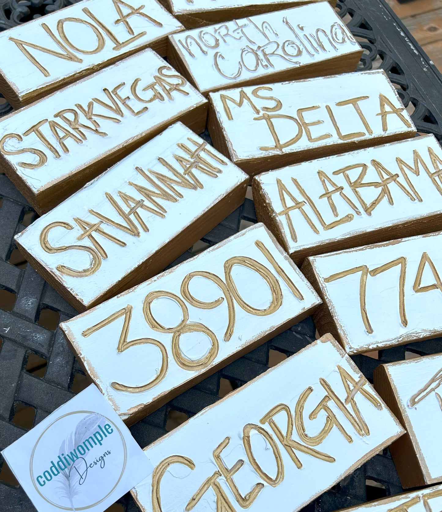 U.S. zip code - custom art block  hometown sports region