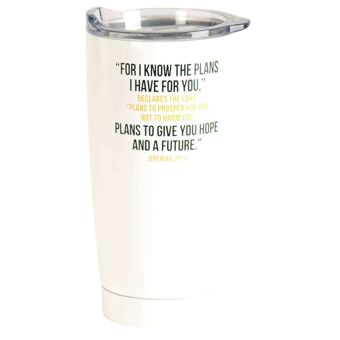 Grad For I Know Stainless Steel Tumbler White 20 oz