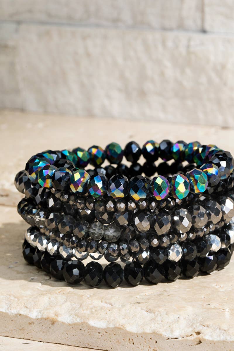 Glass Bead 9 Set Bracelet