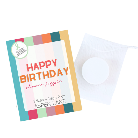 Happy Birthday Shower Steamer Fizzie w/ Bag