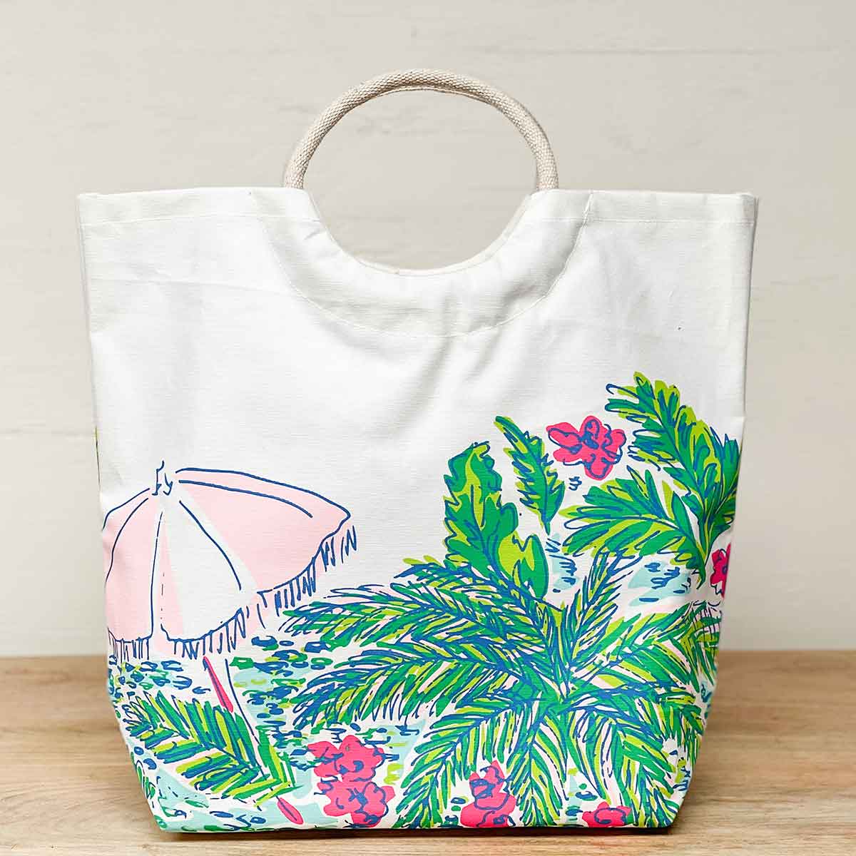 Resort Shore Tote   White/Multi   20x17x6.5