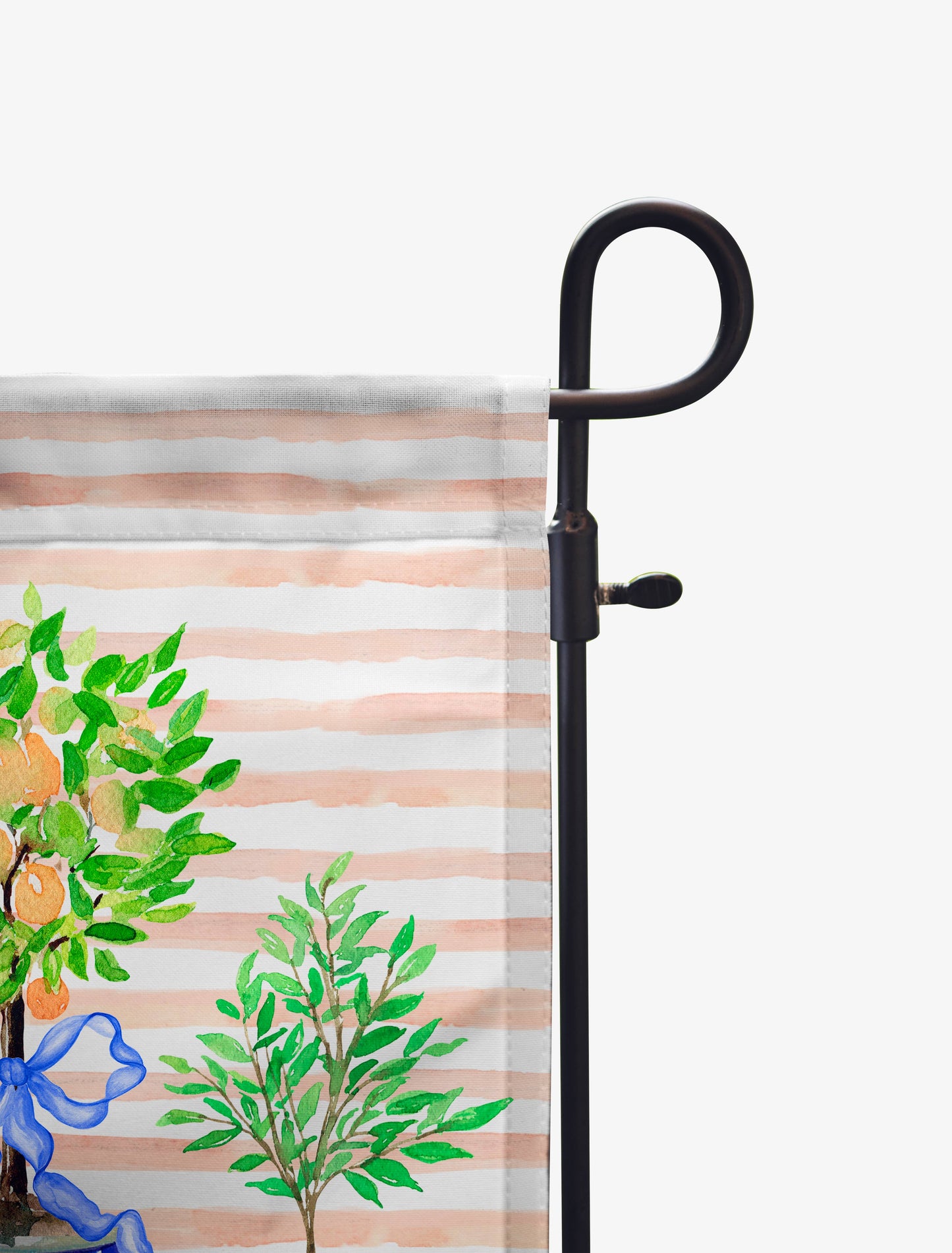 Spring Garden Flag - Chinoiserie Vase Pink Florals