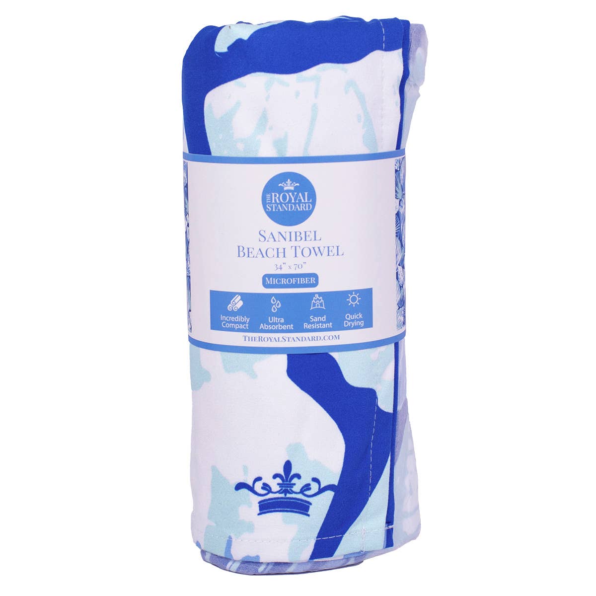 Sanibel Beach Towel   Sapphire/Palace/Sky   34x70