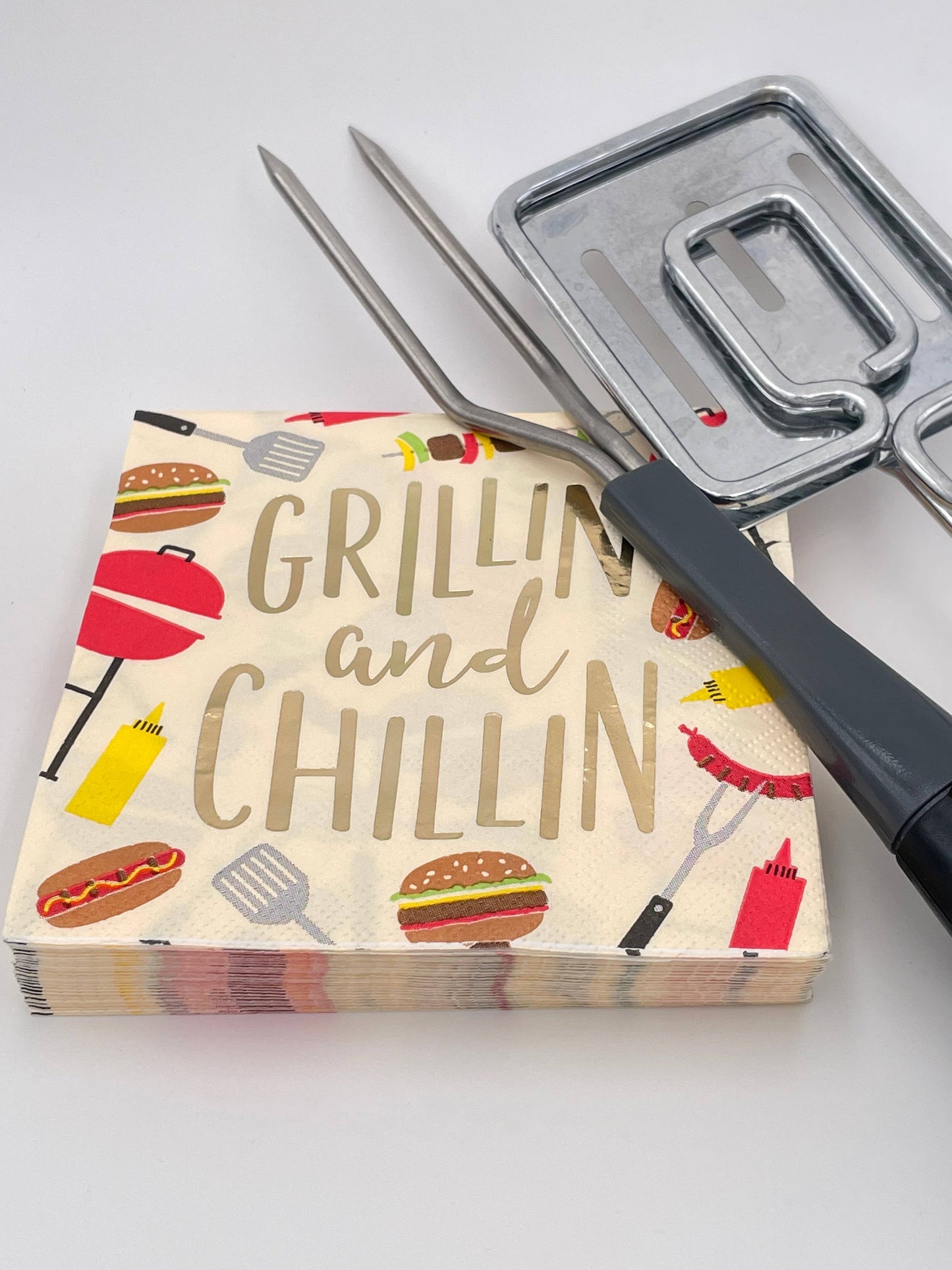 Funny Cocktail Napkins | Grillin and Chillin - Foil - 20ct