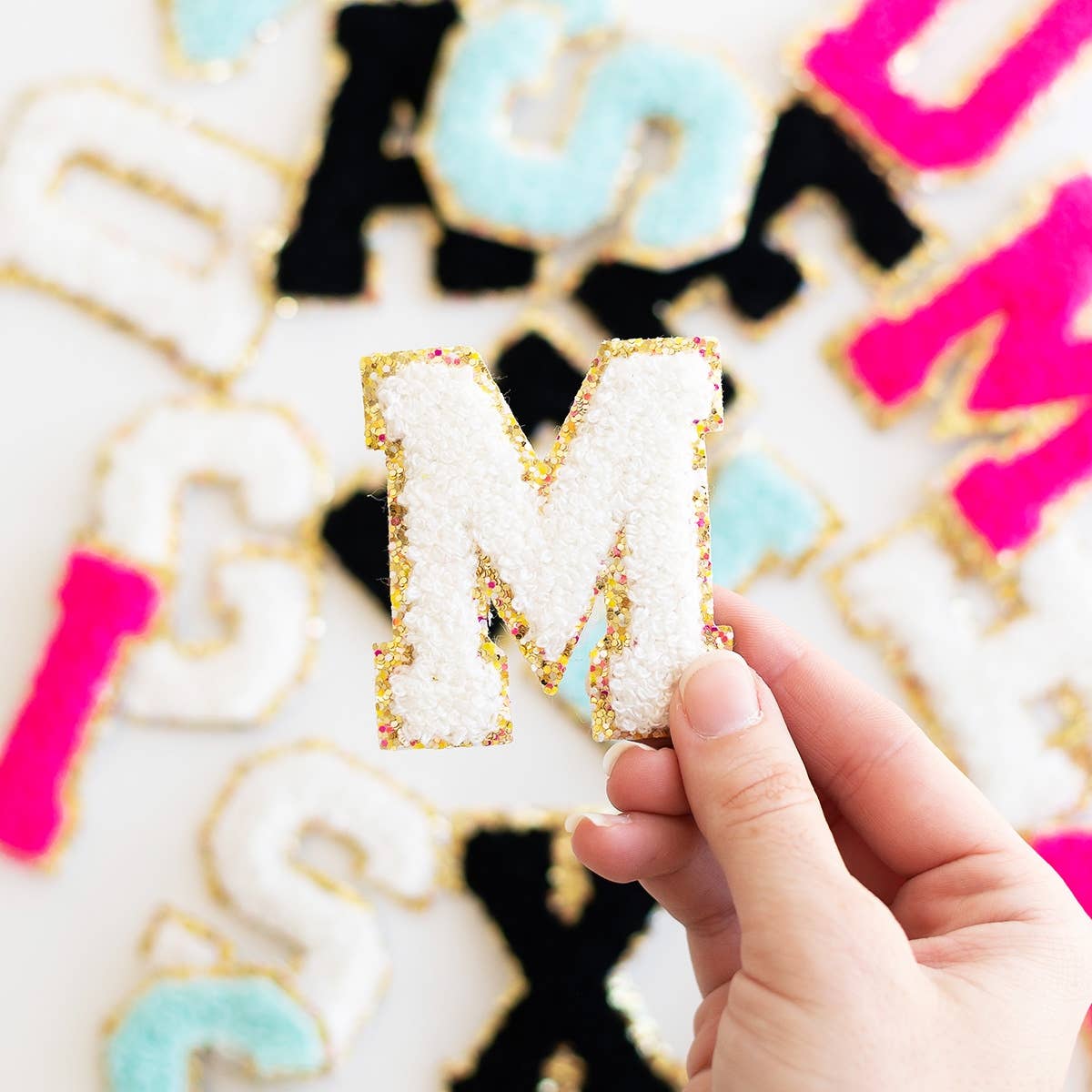 Creme Alphabet Varsity Letter Patches Pre-Pack