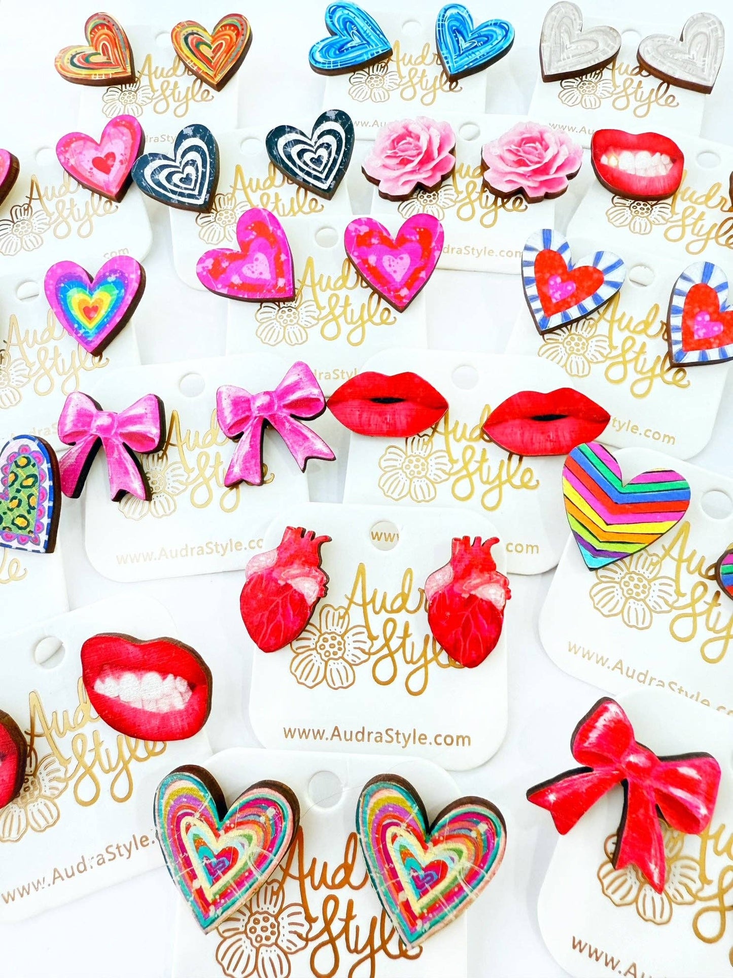 Pink Bow Stud Earrings