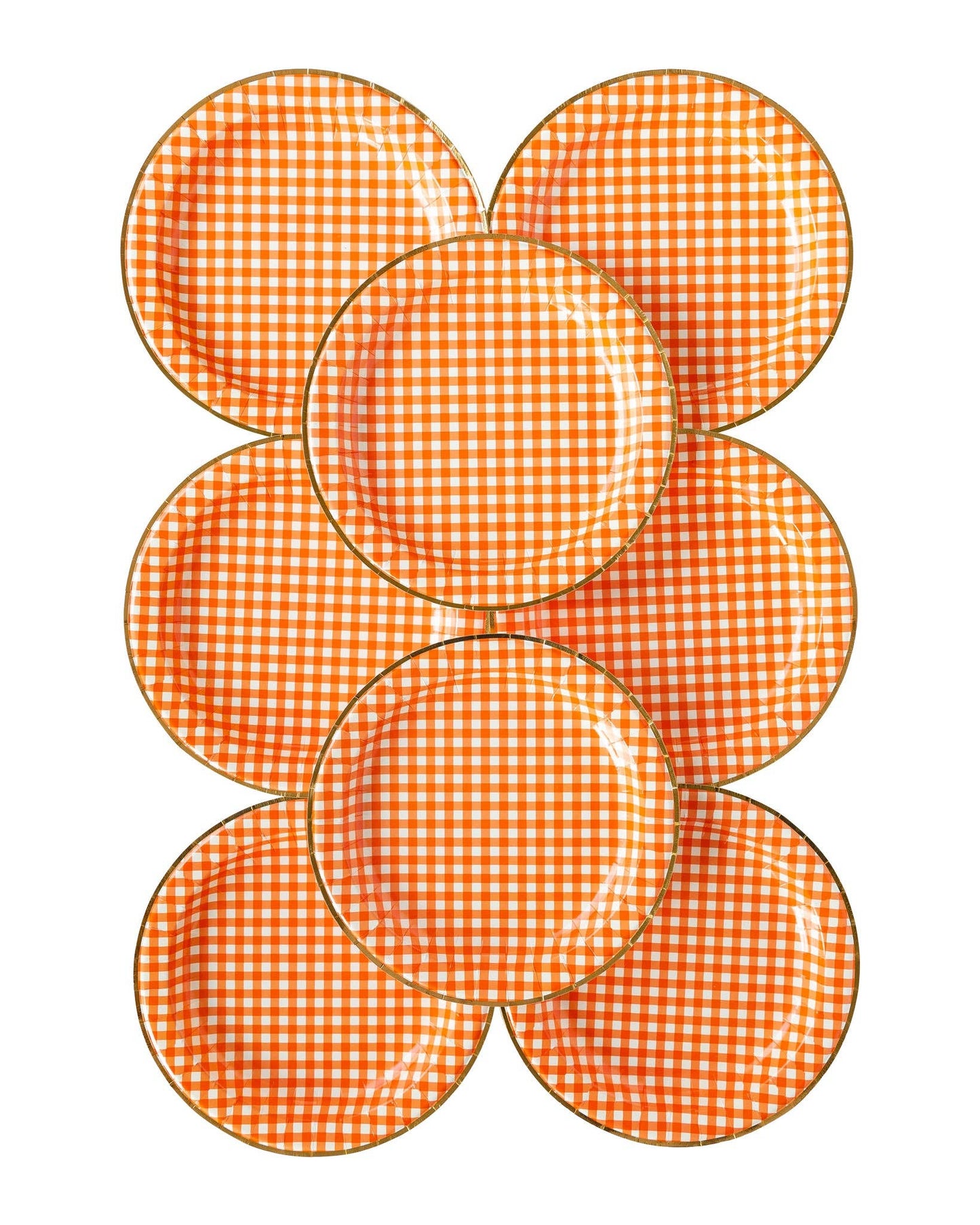 THP929 - Harvest Orange Gingham Check 11" Plate